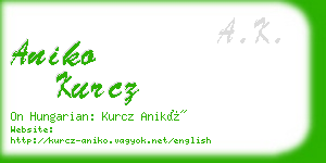 aniko kurcz business card